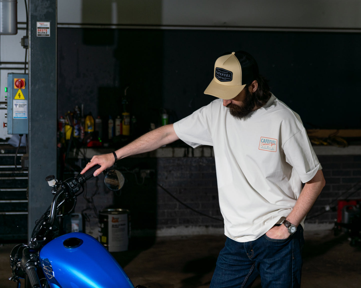 Cafe Rider Classic - Mesh-Back Patch Cap