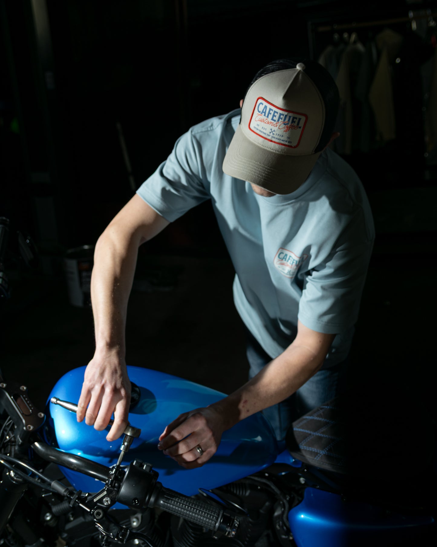 Crew Neck Blue T-Shirt