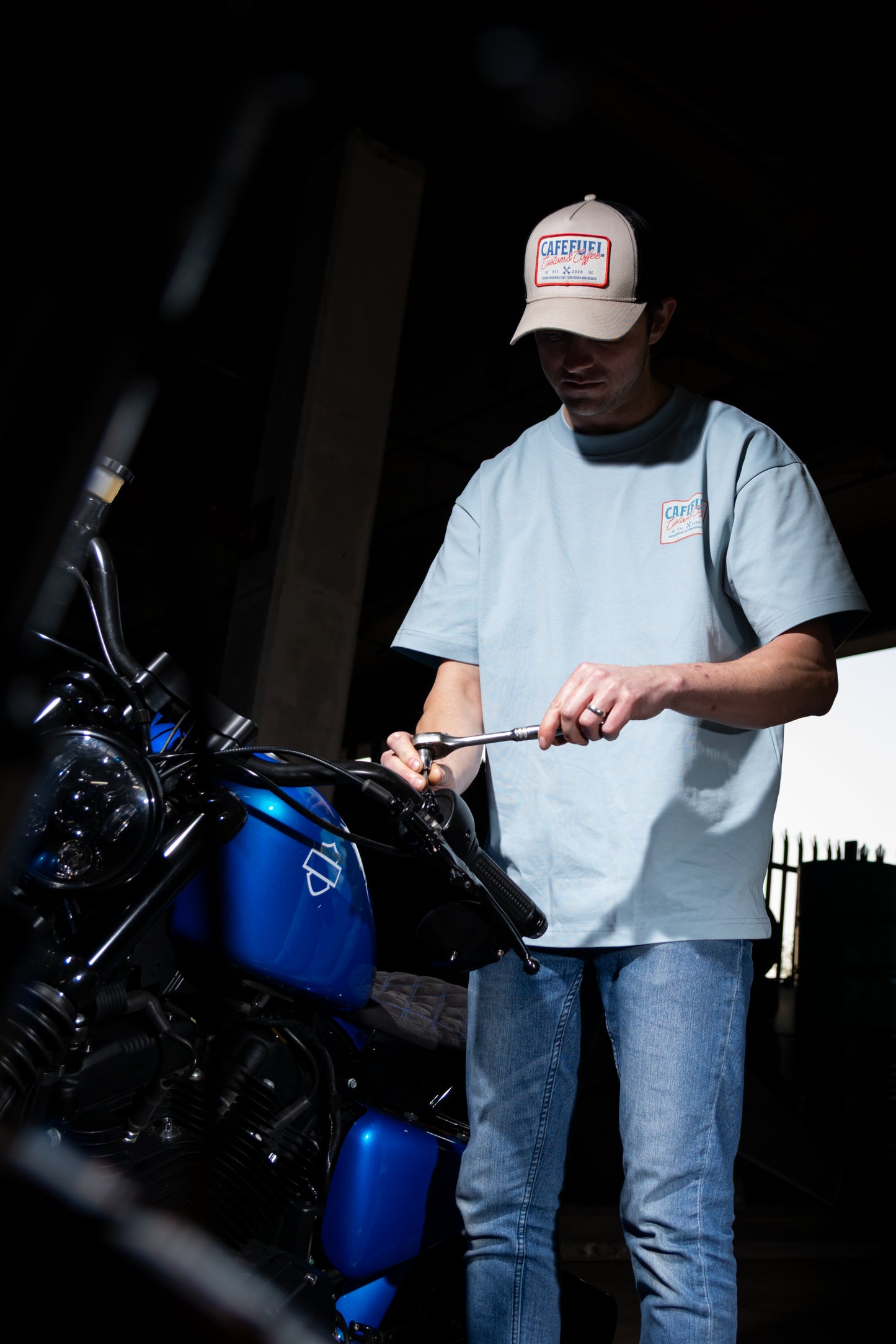 Cafe Rider Vista - Mesh Back Patch Cap