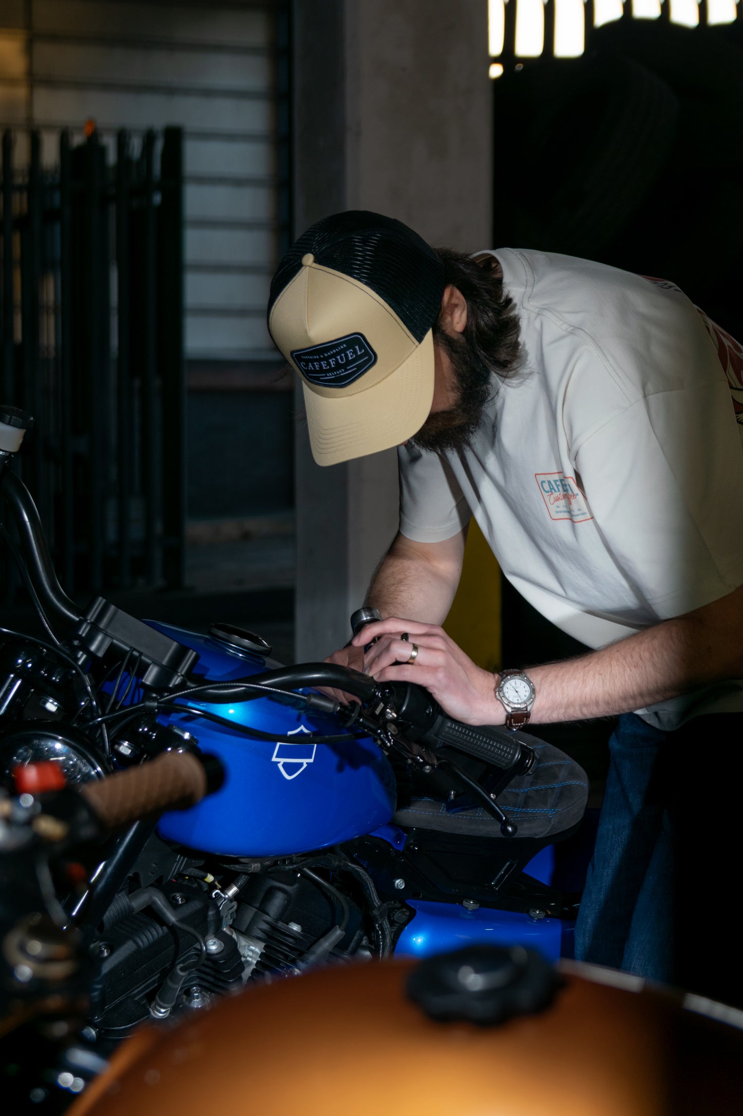 Cafe Rider Classic - Mesh-Back Patch Cap